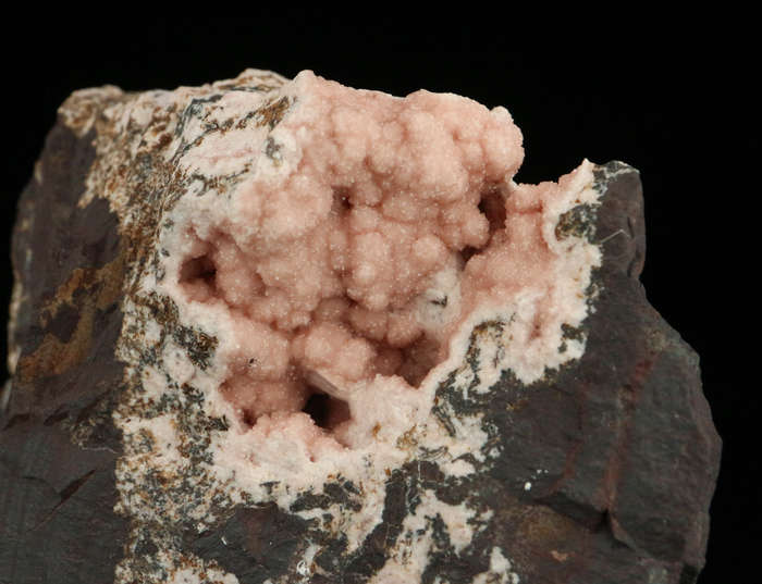 Rhodochrosite on Matrix,"N'Chwaning II Mine, Kalahari Manganese Field, Northern Cape, South Africa "