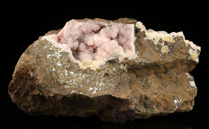 Rhodochrosite on Matrix,"N'Chwaning III Mine, Kalahari Manganese Field, Northern Cape, South Africa.
