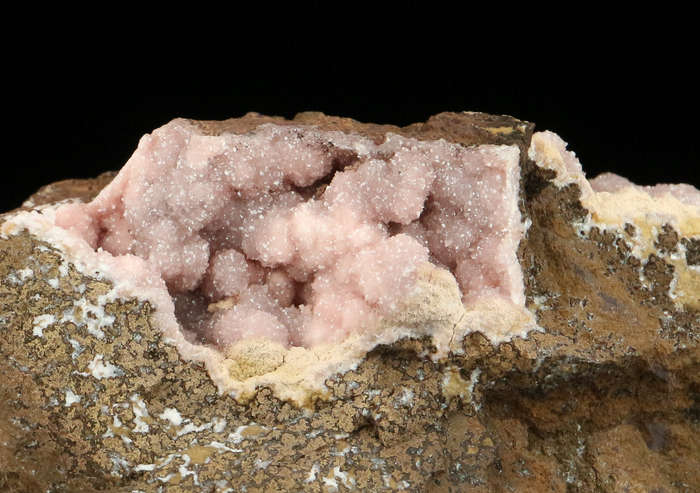 Rhodochrosite on Matrix,"N'Chwaning III Mine, Kalahari Manganese Field, Northern Cape, South Africa.