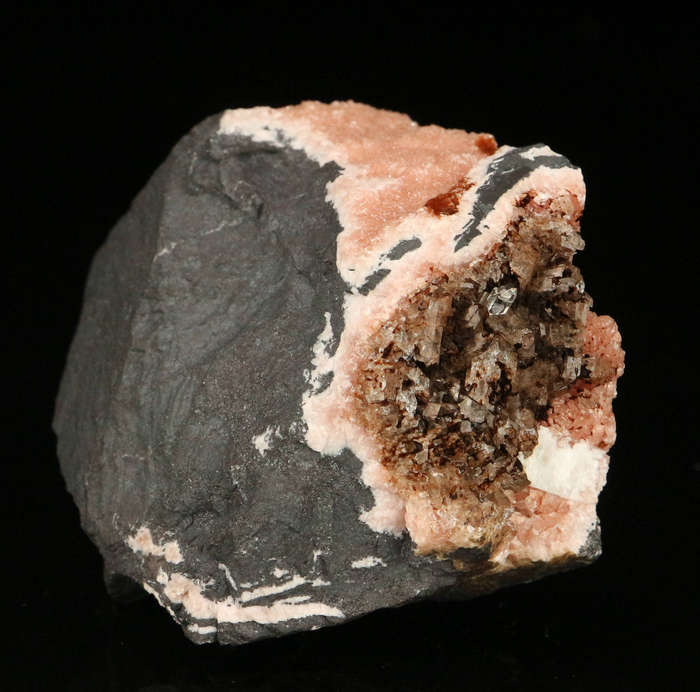 Rhodochrosite on Matrix,"N'Chwaning II Mine, Kalahari Manganese Field, Northern Cape, South Africa "