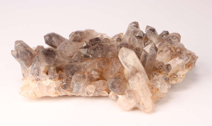 Black Hematite in Quartz Cluster, Orange River Area, Northern Cape, South Africa
