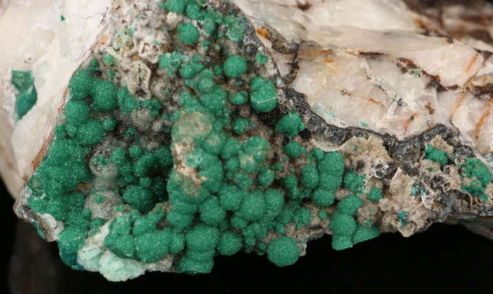 Zincolibethenite on Quartz, Skorpion Mine, Karas Region, Namibia