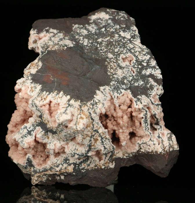 Rhodochrosite on Matrix,"N'Chwaning II Mine, Kalahari Manganese Field, Northern Cape, South Africa "