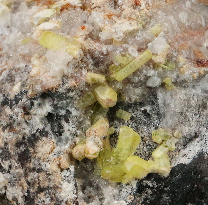 Ettringite on Matrix, "N'Chwaning II Mine, Kalahari Manganese Field, Northern Cape, South Africa "