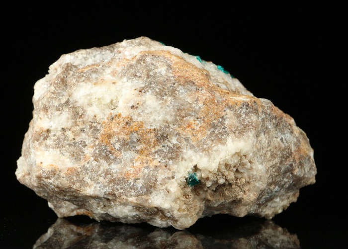 Dioptase, Calcite on Matrix, Kaokoveld Region, Namibia