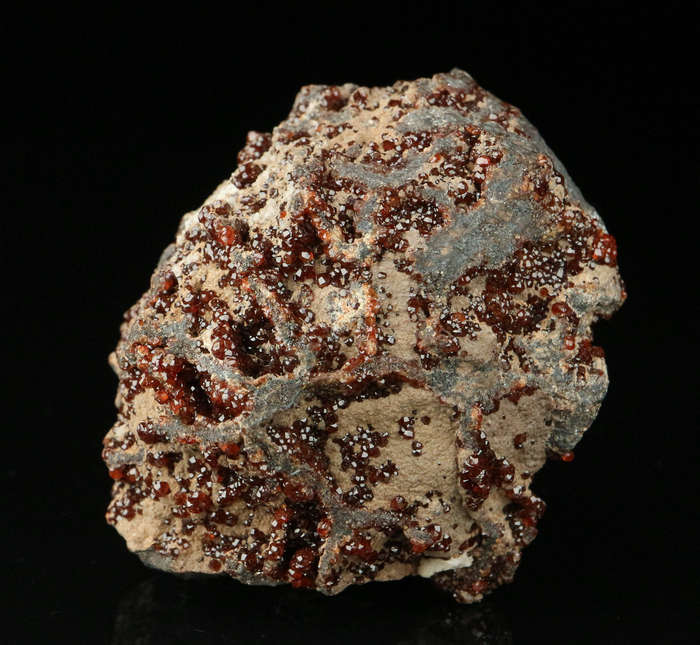 Andradite, Calcite on Matrix,"N'Chwaning II Mine, Kalahari Manganese Field, Northern Cape, South Afr