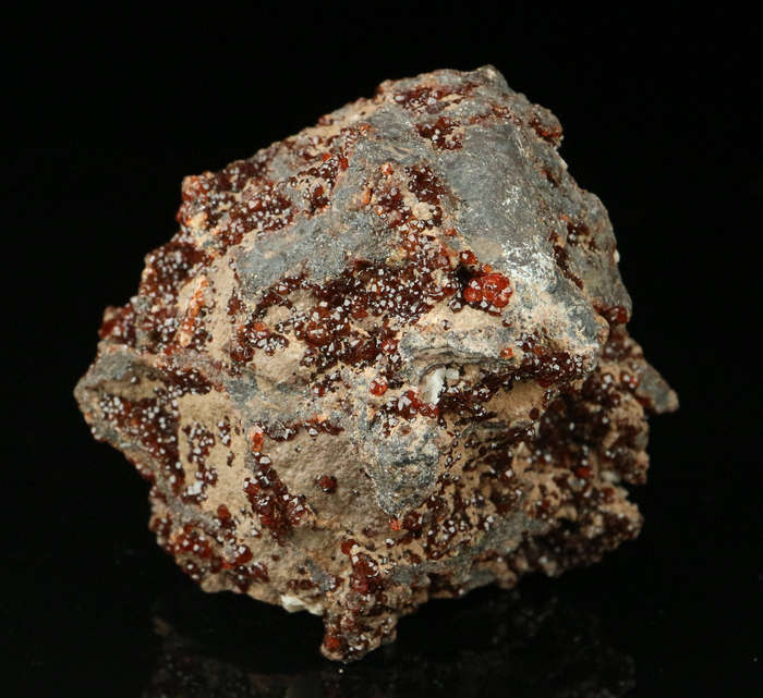 Andradite, Calcite on Matrix,"N'Chwaning II Mine, Kalahari Manganese Field, Northern Cape, South Afr