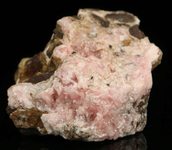 Rhodochrosite on Matrix,"N'Chwaning II Mine, Kalahari Manganese Field, Northern Cape, South Africa.