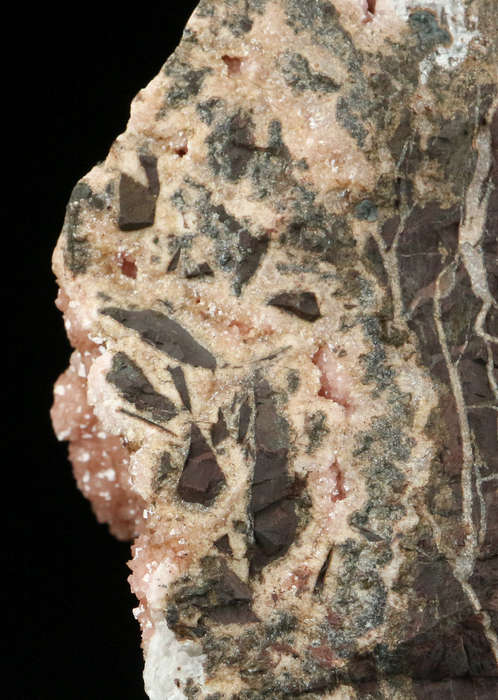 Rhodochrosite on Matrix,"N'Chwaning II Mine, Kalahari Manganese Field, Northern Cape, South Africa.