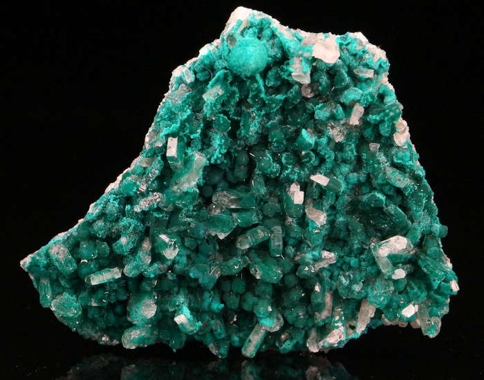 Malachite on Baryte, Shangulowé Mine, Kambove, Haut-Katanga, DR Congo
