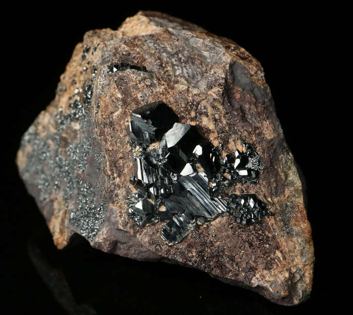Hematite on Matrix, "N'Chwaning II Mine, Kalahari Manganese Field, Northern Cape, South Africa. "