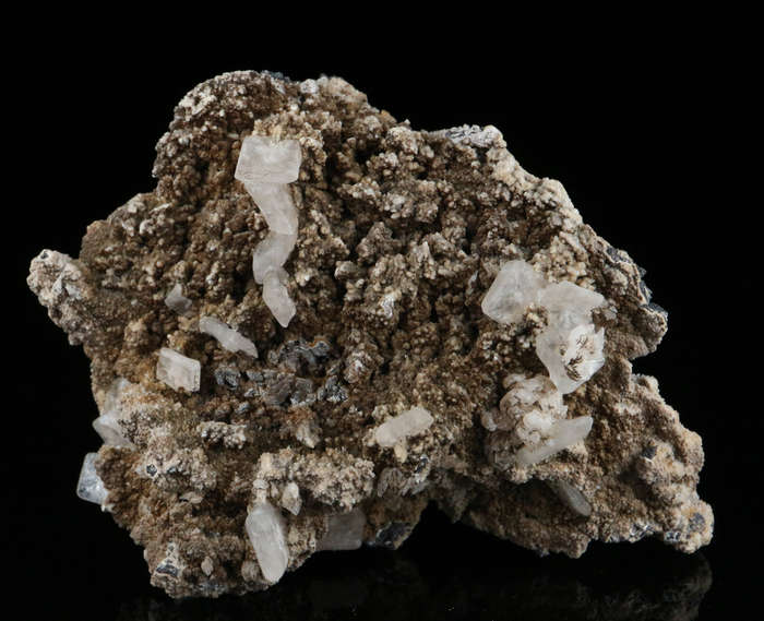 Hydroxyapophyllite on Matrix,"N'Chwaning II Mine, Kalahari Manganese Field, Northern Cape, South Afr