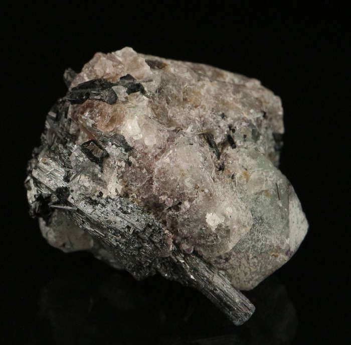Schorl on Fluorite, Erongo Mnt Region, Namibia