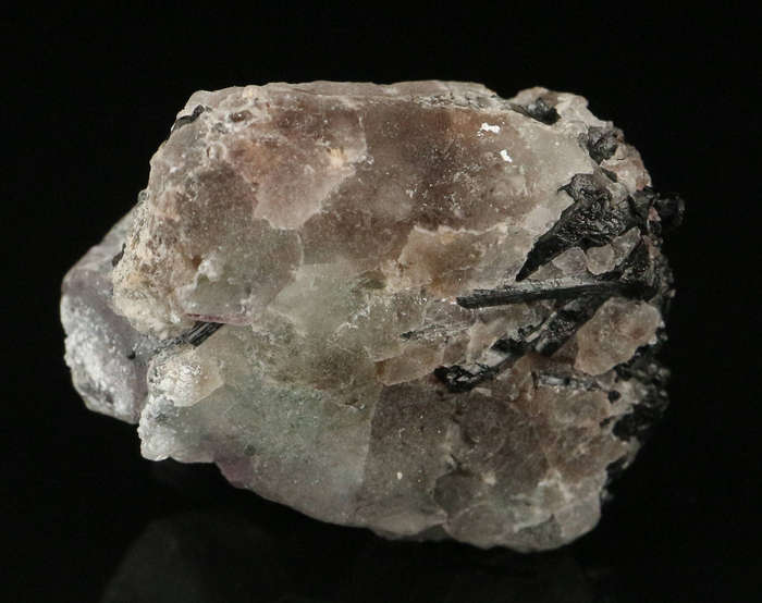 Schorl on Fluorite, Erongo Mnt Region, Namibia