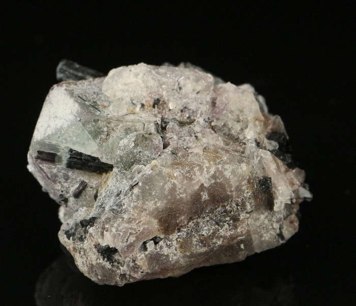 Schorl on Fluorite, Erongo Mnt Region, Namibia