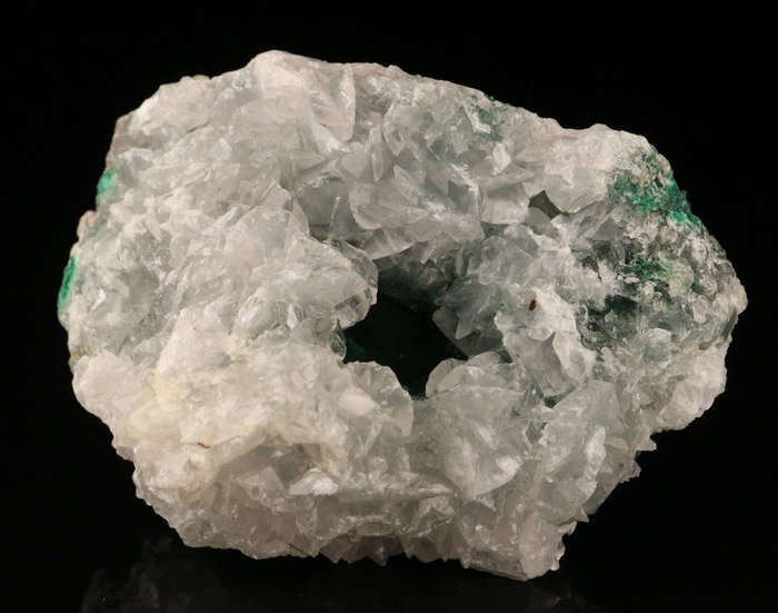 Malachite on Calcite, Mashamba West Mine, DRC