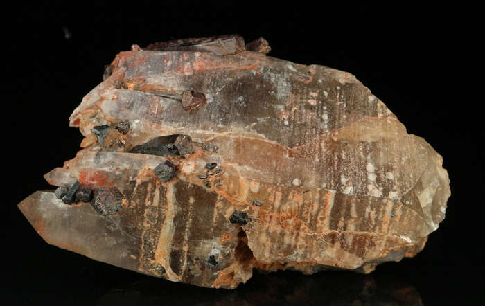 Schorl on Quartz, Erongo Mnt Region, Namibia