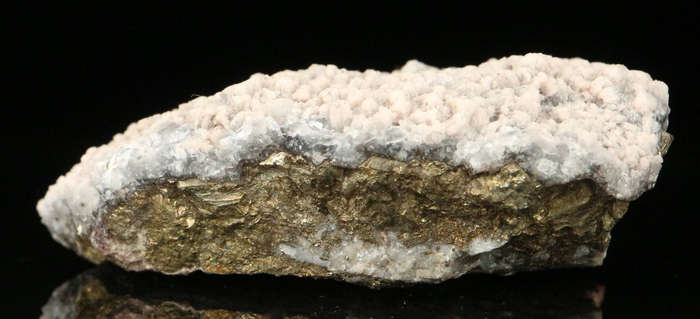 Calcite on Pyrite, "N'Chwaning II Mine, Kalahari Manganese Field, Northern Cape, South Africa "