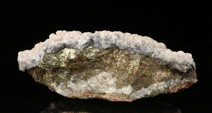Calcite on Pyrite, "N'Chwaning II Mine, Kalahari Manganese Field, Northern Cape, South Africa "