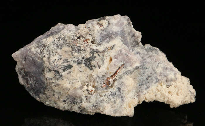 Calcite on Amethyst Quartz,"N'Chwaning III Mine, Kalahari Manganese Field, Northern Cape, South Afri
