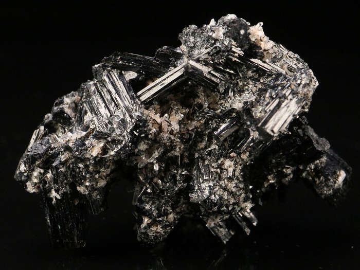 Quartz on Schorl Cluster, Erongo Mnt, Erongo Region, Namibia.