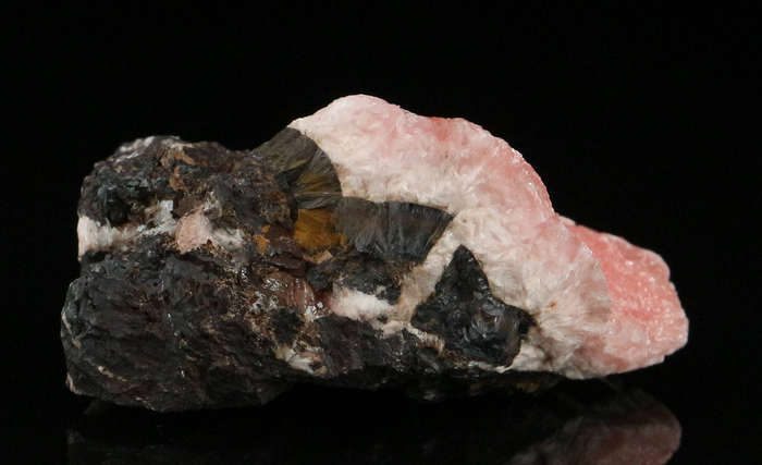 Rhodochrosite on Matrix,"N'Chwaning II Mine, Kalahari Manganese Field, Northern Cape, South Africa "