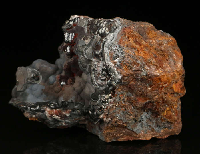 Hematite on Baryte on Matrix, Skorpion Mine, Karas Region, Namibia