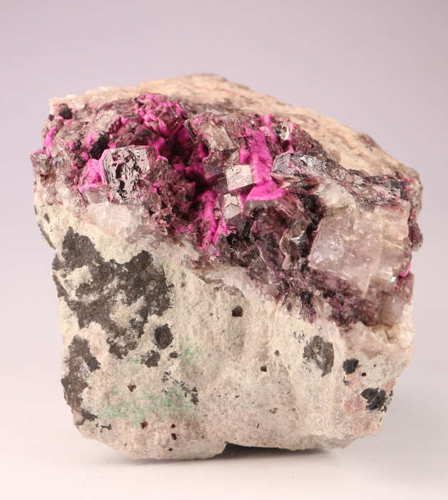 Cobaltoan Calcite on Matrix, Mashamba West Mine, DRC