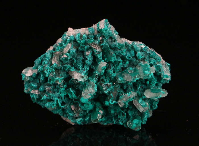 Malachite on Baryte, Shangulowé Mine, Kambove, Haut-Katanga, DR Congo