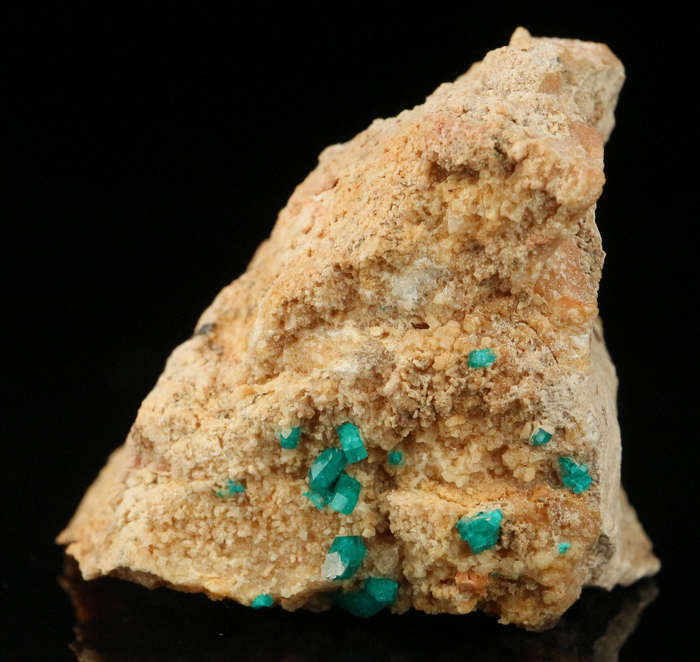 Dioptase on Matrix, Kaokoveld Region, Namibia