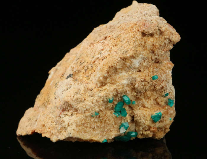 Dioptase on Matrix, Kaokoveld Region, Namibia