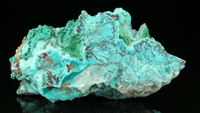 Malachite on Chrysocolla, Artonvilla Mine, Musina, South Africa