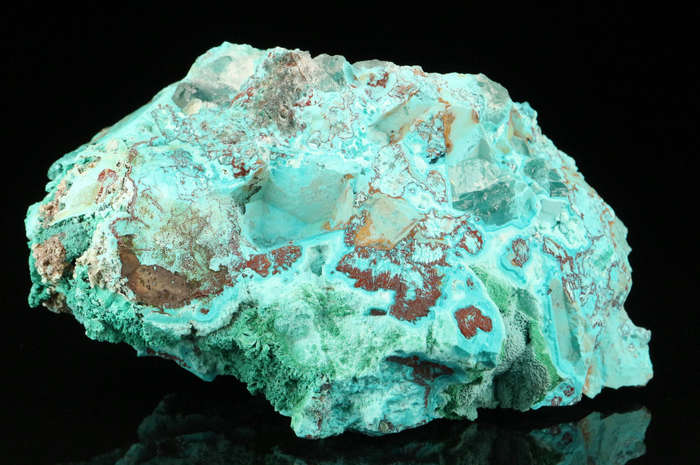 Malachite on Chrysocolla, Artonvilla Mine, Musina, South Africa