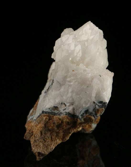 Calcite on Quartz on Smithsonite, Skorpion Mine, Karas Region, Namibia