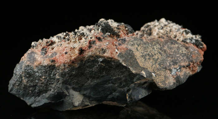 Baryte, Hausmannite on Andradite,"N'Chwaning II Mine, Kalahari Manganese Field, Northern Cape, South