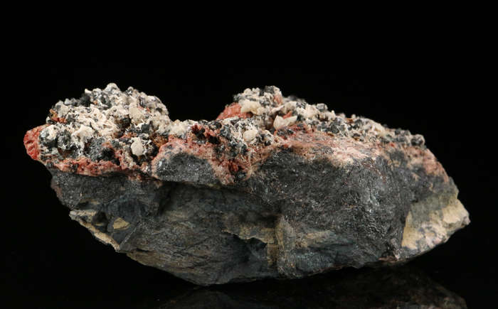 Baryte, Hausmannite on Andradite,"N'Chwaning II Mine, Kalahari Manganese Field, Northern Cape, South
