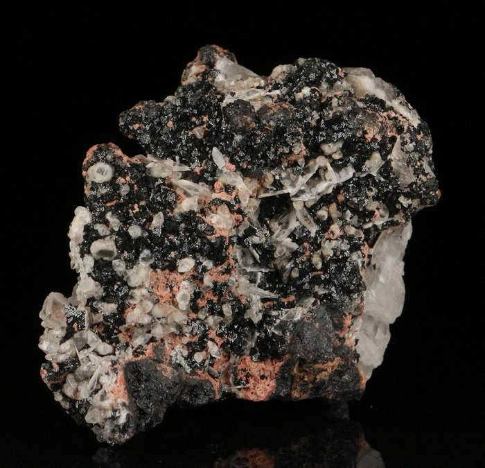 Hausmannite, Baryte, Calcite, Andradite Garnet,"N'Chwaning II Mine, Kalahari Manganese Field, Northe