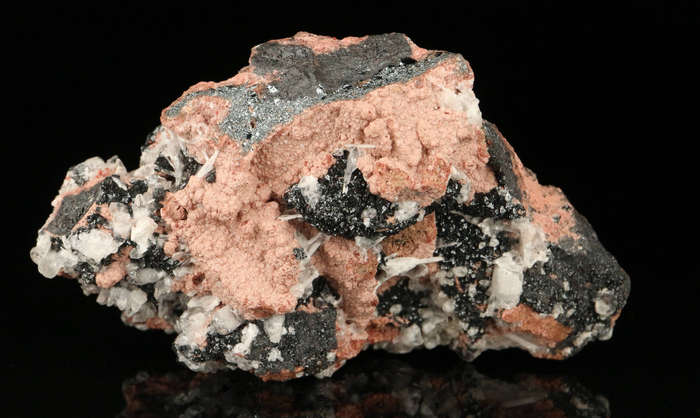Hausmannite, Baryte, Calcite, Andradite Garnet,"N'Chwaning II Mine, Kalahari Manganese Field, Northe