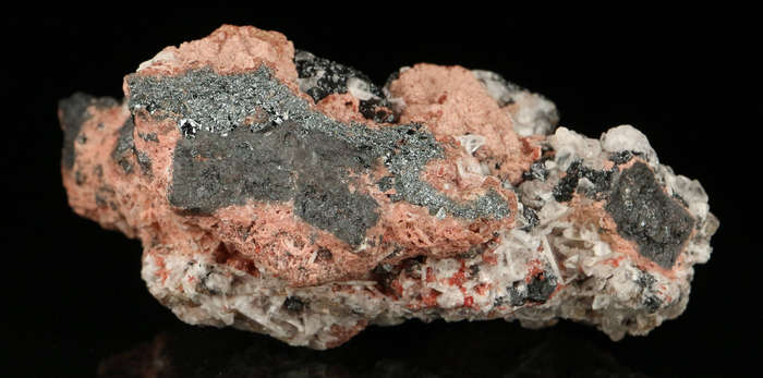 Hausmannite, Baryte, Calcite, Andradite Garnet,"N'Chwaning II Mine, Kalahari Manganese Field, Northe