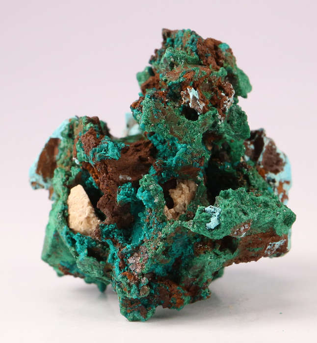 Malachite, Shattuckite Cluster, Tantara Mine, DRC