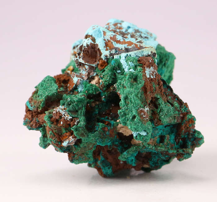 Malachite, Shattuckite Cluster, Tantara Mine, DRC