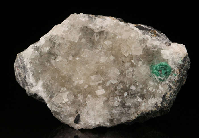 Malachite, Calcite on Matrix, Tsumeb Mine, Namibia