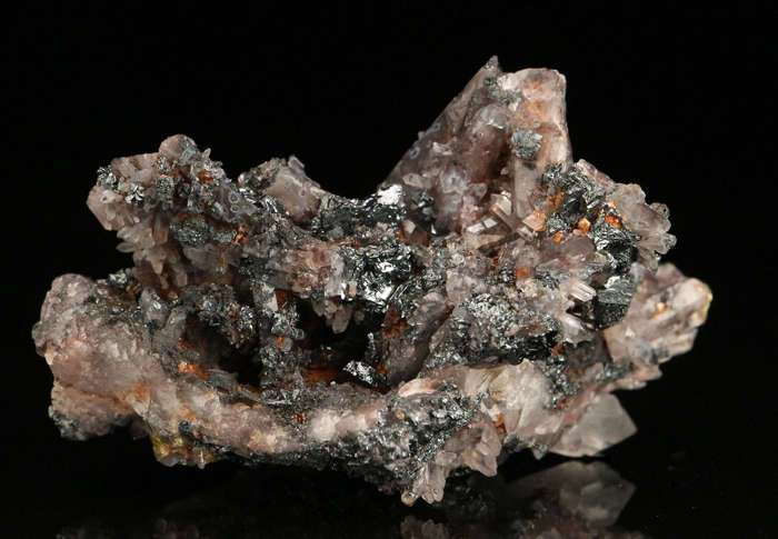 Hematite on Quartz Cluster, Artonvilla Mine, Musina, South Africa