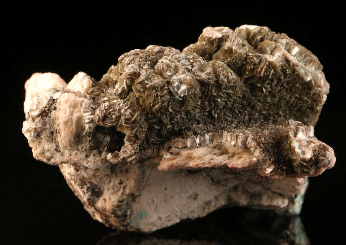 Muscovite on Fluorite, Erongo Mnt, Erongo Region, Namibia.