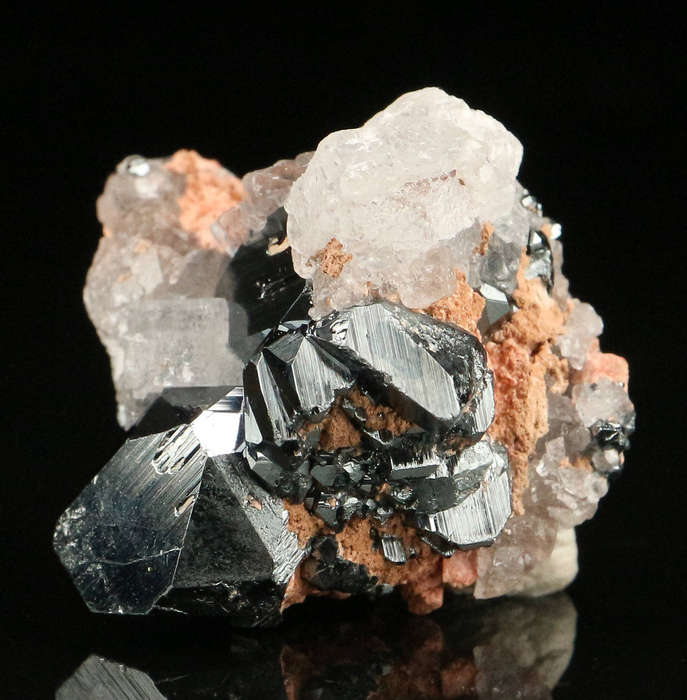 Hematite & Calcite, "N'Chwaning II Mine, Kalahari Manganese Field, Northern Cape, South Africa "