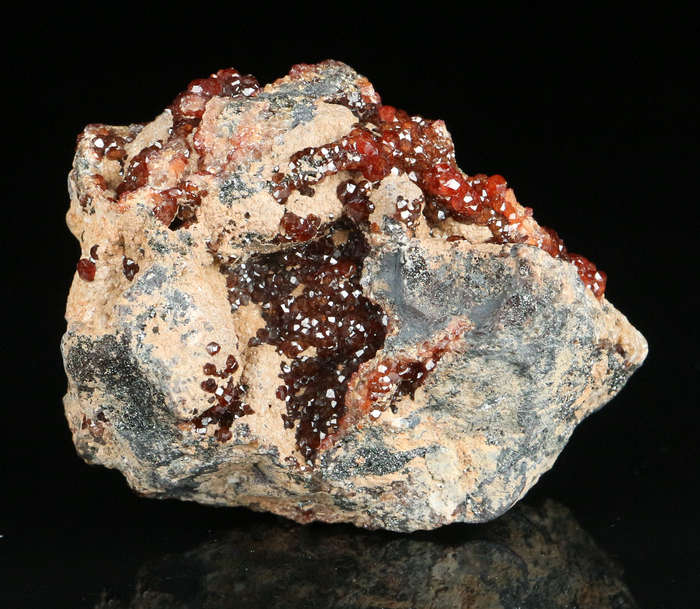 Andradite on Matrix, "N'Chwaning II Mine, Kalahari Manganese Field, Northern Cape, South Africa "