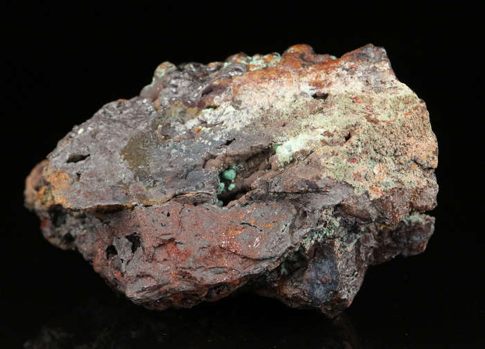 Chrysocolla on Goethite, Mashamba West Mine, DRC