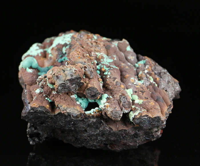 Chrysocolla on Goethite, Mashamba West Mine, DRC