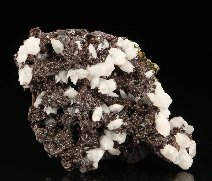 Calcite, Pyrite on Matrix,"N'Chwaning II Mine, Kalahari Manganese Field, Northern Cape, South Africa
