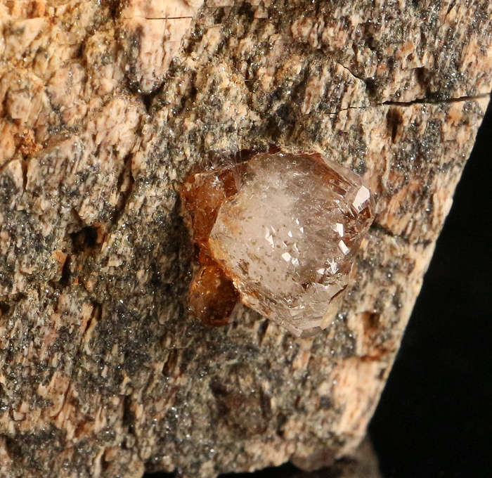 Topaz on Feldspar, Erongo Mnt, Erongo Region, Namibia.